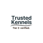 Logo for 'Trusted Kennels' with text 'Tier 3 verified.' on a white background